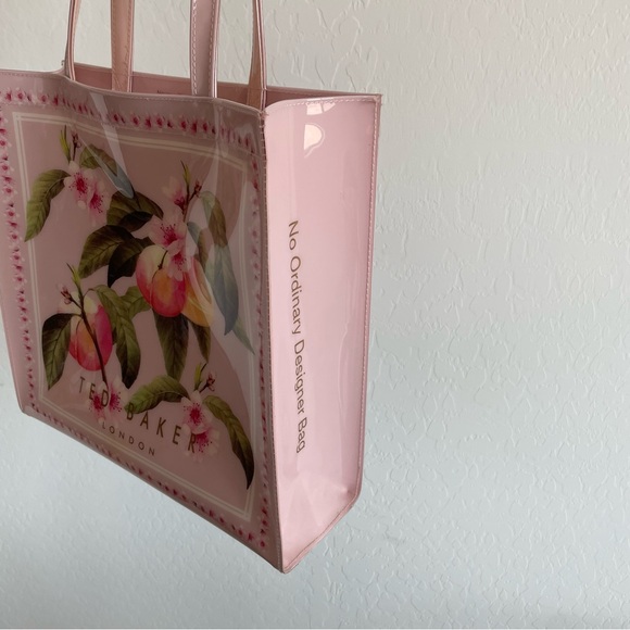 Ted Baker Pink Maecon Peach Blossom Floral Large Icon Tote - Picture 8 of 10